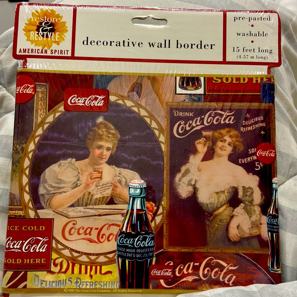 Vintage Coca-Cola decorative wall border.